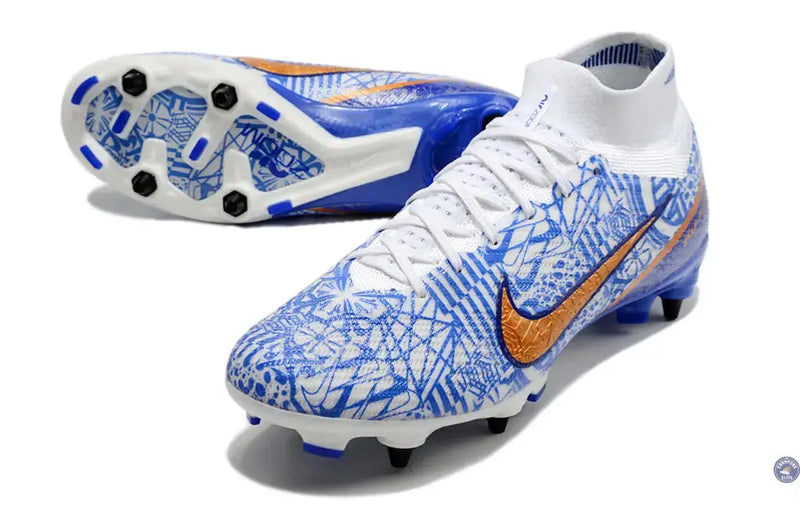 Air Zoom Mercurial Superfly 9 SG-PRO CR7 Personal Edition - Blanc/Cuivré/Bleu — visuel 2 sur 4