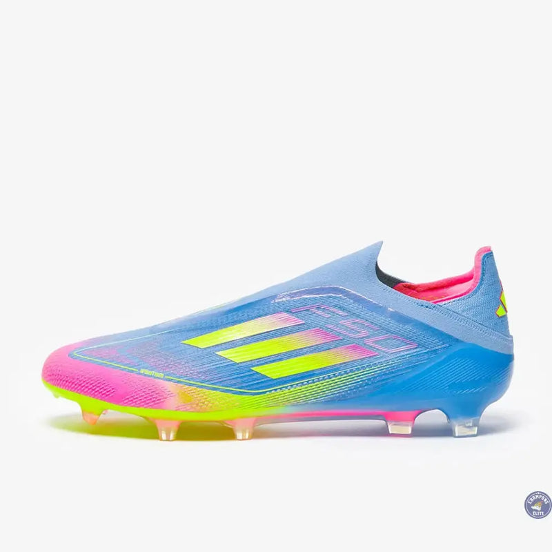 F50 Elite Laceless FG Celestial Victory - Blue Fusion/Lucid Lemon/Lucid Pink — visuel 3 sur 4