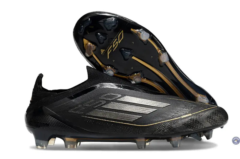 F50 Elite Laceless FG Dark Spark - Noir/Argenté/Doré — visuel 1 sur 4