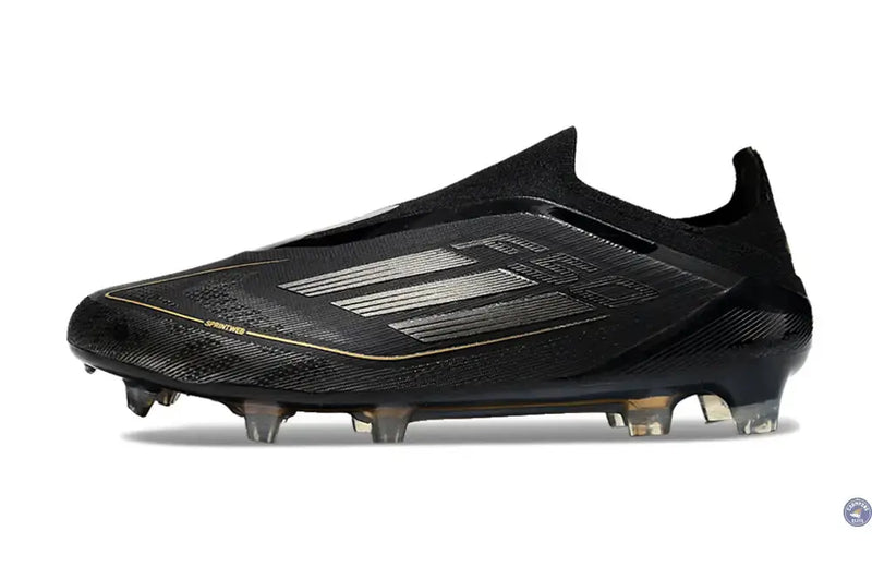 F50 Elite Laceless FG Dark Spark - Noir/Argenté/Doré — visuel 4 sur 4