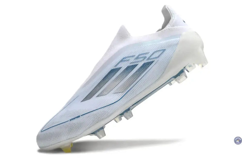 F50 Elite Laceless FG Polar Victory - Blanc/Argenté/Bleu — visuel 3 sur 4
