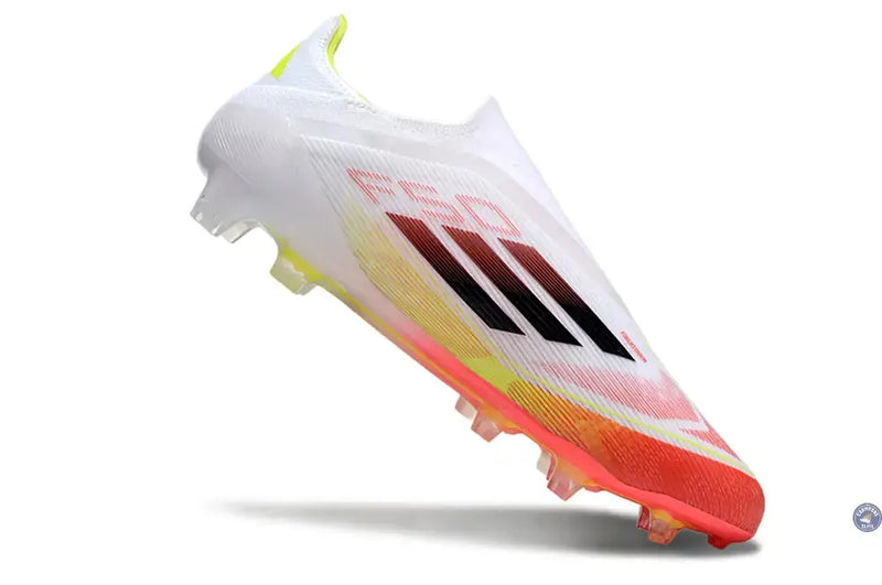 F50 Elite Laceless FG Pure Victory - Blanc/Lucid Red/Jaune — visuel 4 sur 4