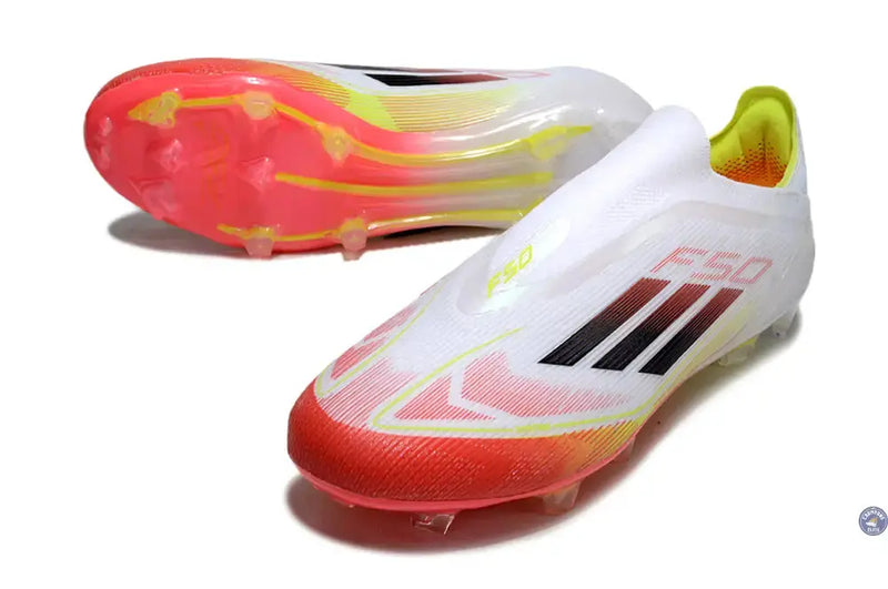F50 Elite Laceless FG Pure Victory - Blanc/Lucid Red/Jaune — visuel 2 sur 4