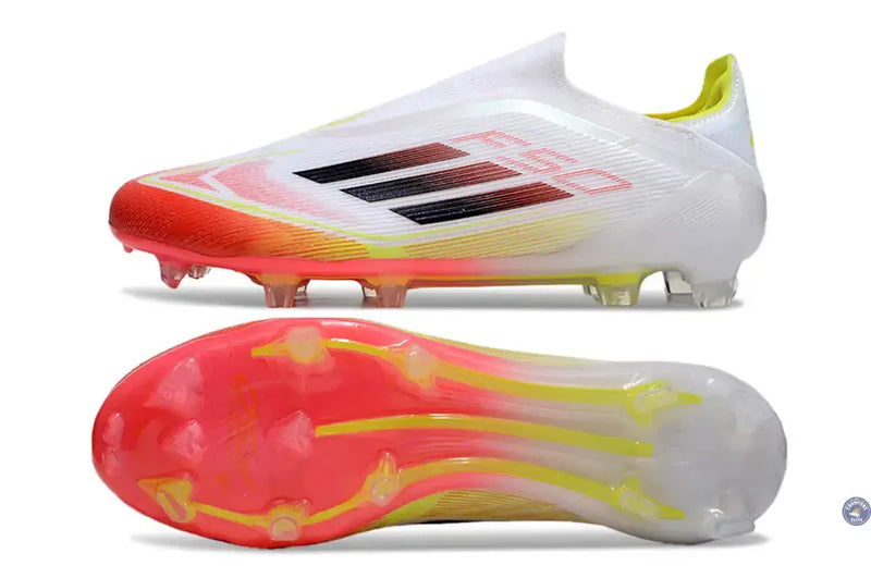 F50 Elite Laceless FG Pure Victory - Blanc/Lucid Red/Jaune — visuel 3 sur 4