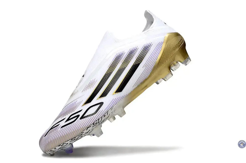 F50 Elite Laceless FG Road to Glory - Blanc/Noir/Doré — visuel 4 sur 4