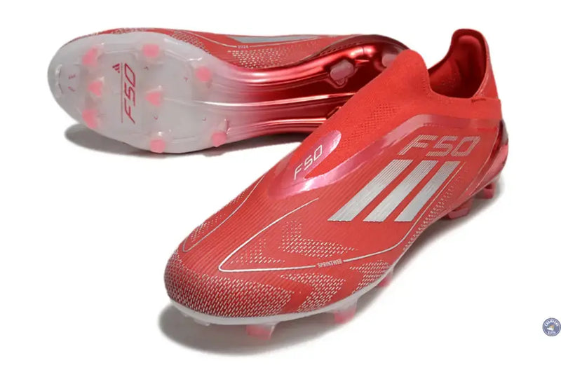 F50 Elite Laceless FG Soccer.com 40th Anniversary Pack Rouge/Argent — visuel 3 sur 4