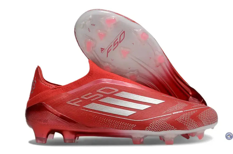 F50 Elite Laceless FG Soccer.com 40th Anniversary Pack Rouge/Argent — visuel 1 sur 4