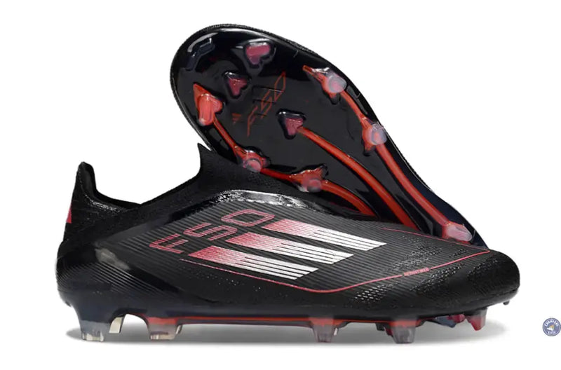 F50 Elite Laceless FG Stealth Victory - Noir/Argenté/Lucid Red — visuel 1 sur 4