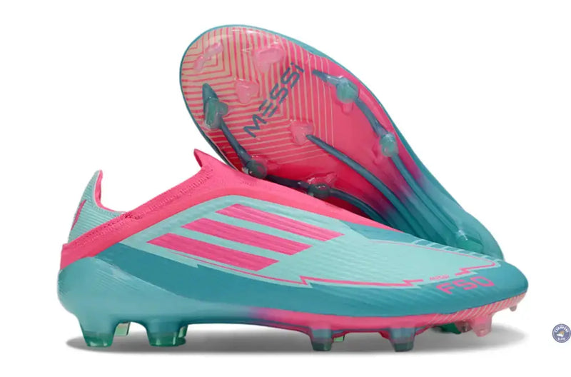 F50 Elite Laceless La Vida Tropical FG - Bleu/Bleu Turquoise/Rose — visuel 1 sur 4