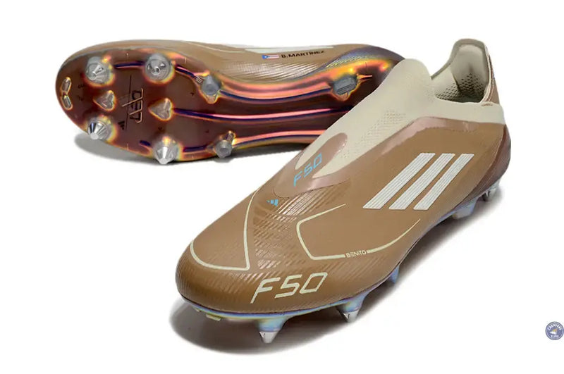 F50 Elite Laceless Messi X Bad Bunny SG - Cardboard/Blanc/Turquoise ÉDITION LIMITÉE — visuel 2 sur 4