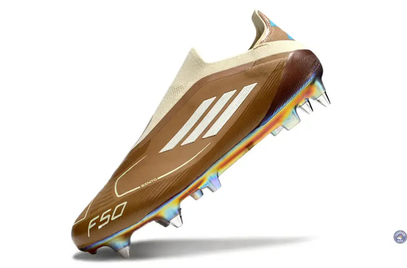 F50 Elite Laceless Messi X Bad Bunny SG - Cardboard/Blanc/Turquoise ÉDITION LIMITÉE — visuel 4 sur 4