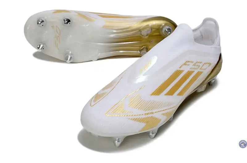 F50 Elite Laceless SG - Blanc/Doré — visuel 2 sur 4