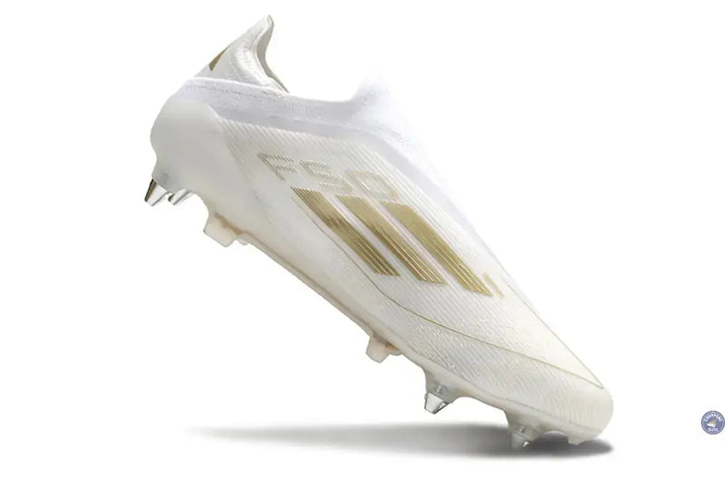 F50 Elite Laceless SG - Blanc/Doré — visuel 3 sur 4