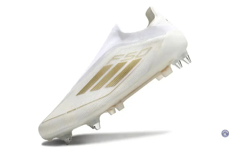 F50 Elite Laceless SG - Blanc/Doré — visuel 4 sur 4