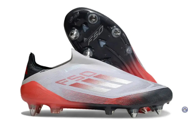F50 Elite Laceless SG - Blanc/Rouge/Noir — visuel 1 sur 4
