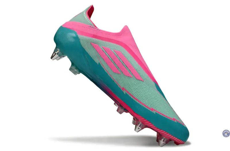 F50 Elite Laceless SG - Bleu Turquoise/Bleu/Rose — visuel 3 sur 4