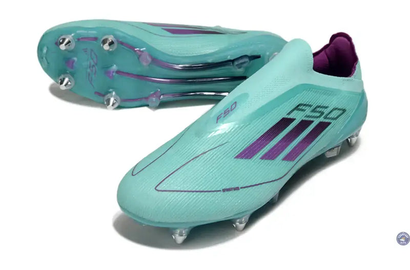 F50 Elite Laceless SG - Bleu Turquoise/Violet — visuel 2 sur 4