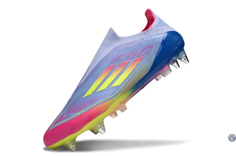 F50 Elite Laceless SG Celestial Victory - Blue Fusion/Vert/Rose — visuel 4 sur 4
