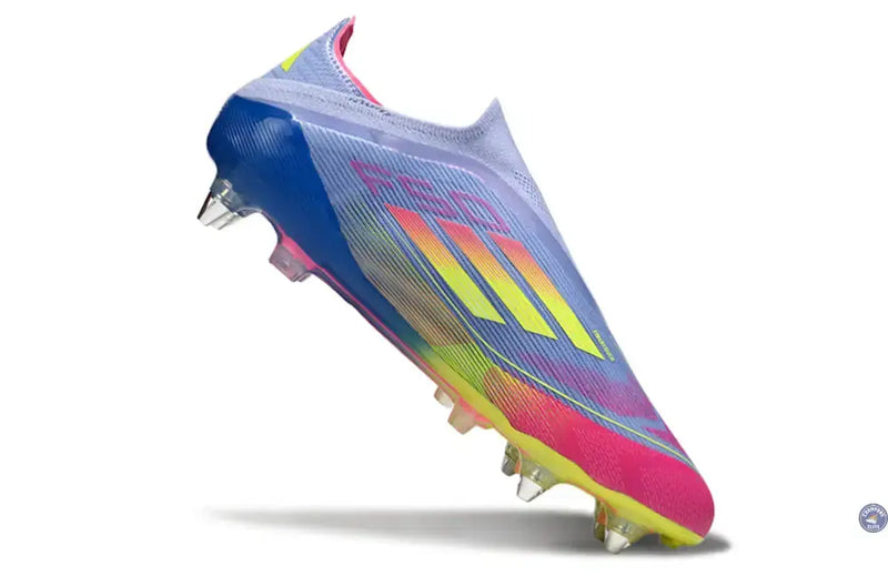 F50 Elite Laceless SG Celestial Victory - Blue Fusion/Vert/Rose — visuel 3 sur 4