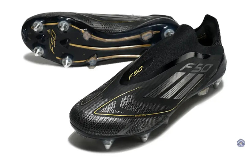 F50 Elite Laceless SG Dark Spark - Noir/Argenté/Doré — visuel 2 sur 4