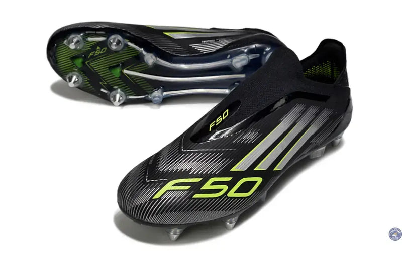 F50 Elite Laceless SG - Electric Stealth - Noir/Argenté/Jaune Fluo — visuel 2 sur 4