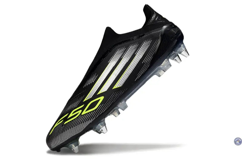 F50 Elite Laceless SG - Electric Stealth - Noir/Argenté/Jaune Fluo — visuel 4 sur 4