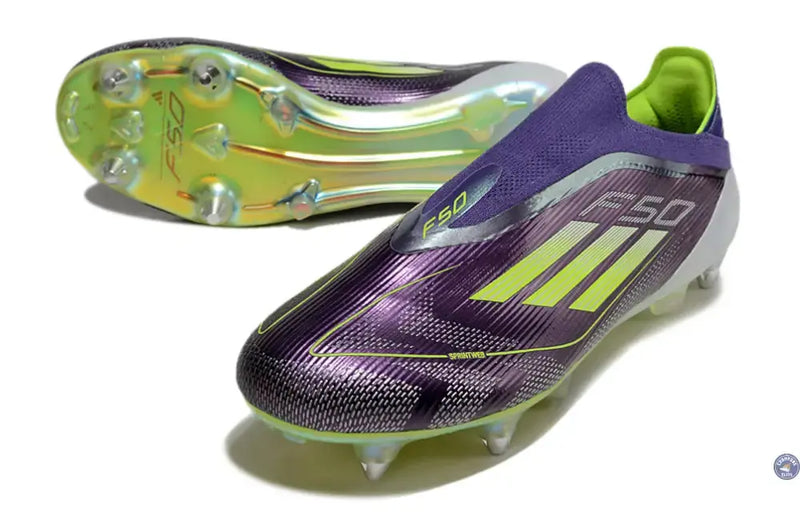 F50 Elite Laceless SG Fast Reborn - Violet/Blanc/Lucid Lemon ÉDITION LIMITÉE — visuel 2 sur 4