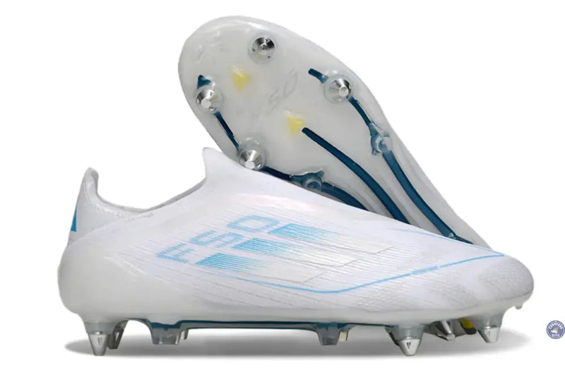 F50 Elite Laceless SG Polar Victory - Blanc/Argenté/Bleu — visuel 1 sur 4