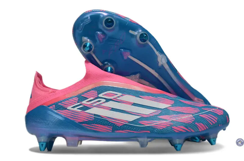 F50 Elite Laceless SG Reemergence - Bleu/Blanc/Rose — visuel 1 sur 4