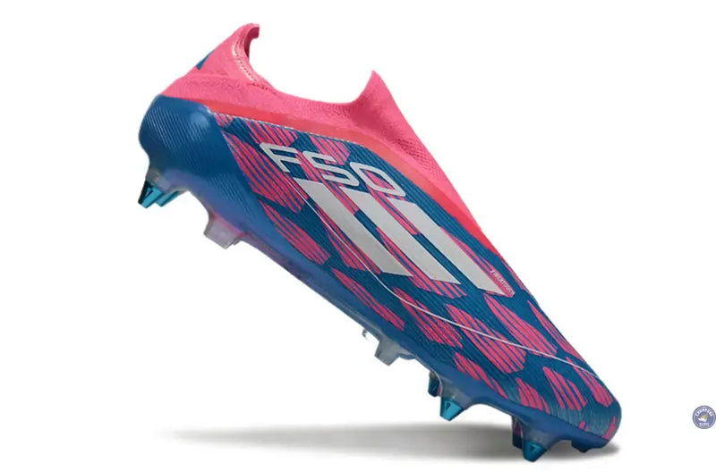 F50 Elite Laceless SG Reemergence - Bleu/Blanc/Rose — visuel 3 sur 4