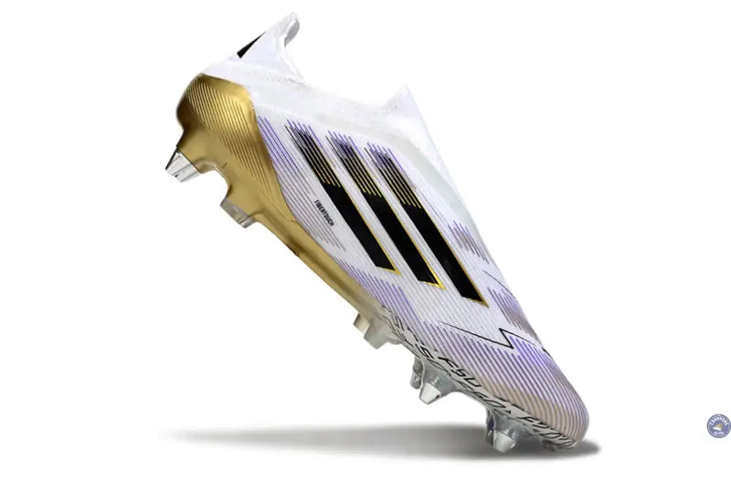 F50 Elite Laceless SG Road to Glory - Blanc/Noir/Doré — visuel 3 sur 4