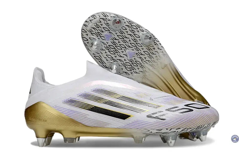 F50 Elite Laceless SG Road to Glory - Blanc/Noir/Doré — visuel 1 sur 4