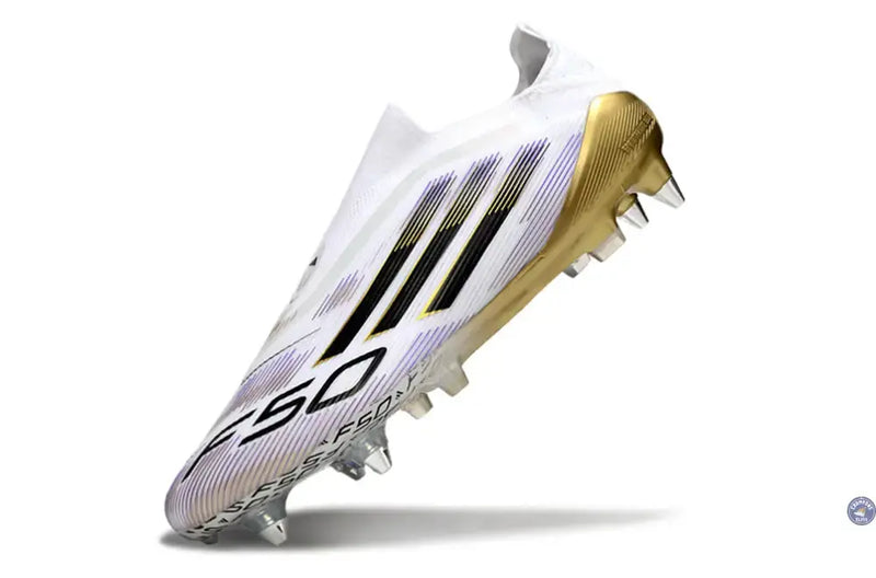 F50 Elite Laceless SG Road to Glory - Blanc/Noir/Doré — visuel 4 sur 4