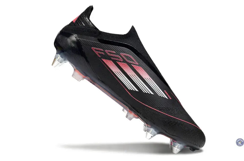 F50 Elite Laceless SG Stealth Victory - Noir/Argenté/Lucid Red — visuel 3 sur 4