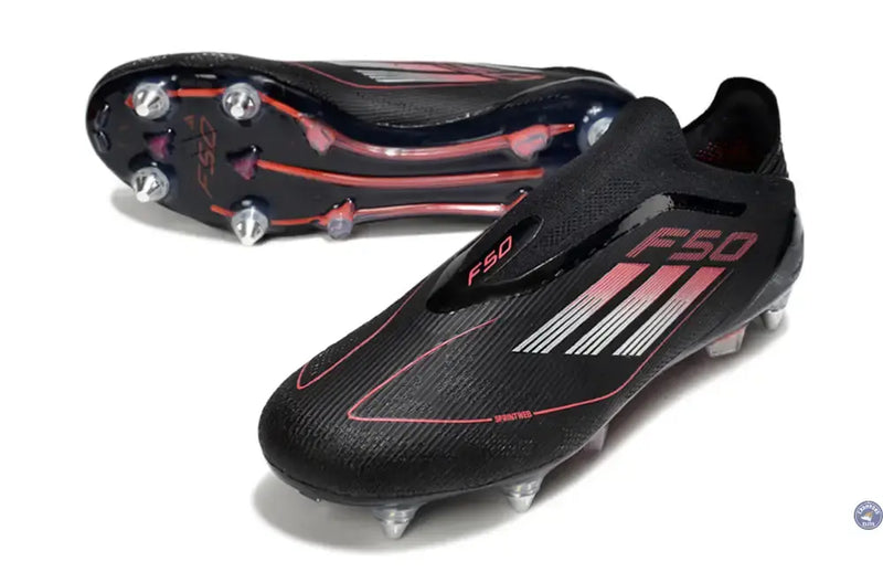 F50 Elite Laceless SG Stealth Victory - Noir/Argenté/Lucid Red — visuel 2 sur 4