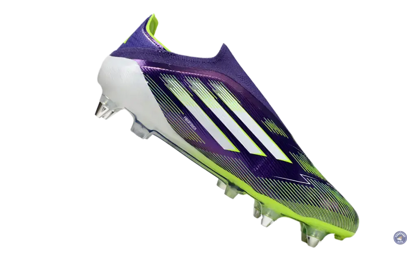F50 Elite Laceless SG - Violet/Jaune Fluo/Blanc — visuel 3 sur 4