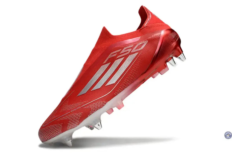 F50 Elite Laceless SG x Soccer.com - Rouge/Argent — visuel 4 sur 4
