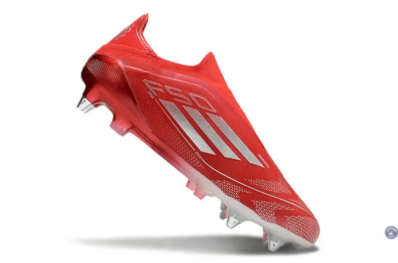 F50 Elite Laceless SG x Soccer.com - Rouge/Argent — visuel 3 sur 4