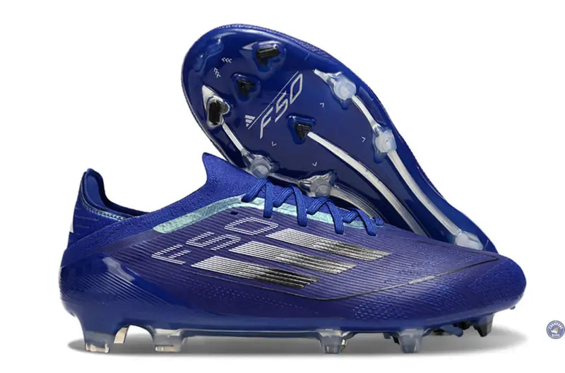 F50 Elite Lacets FG - Bleu/Noir/Argenté — visuel 1 sur 4