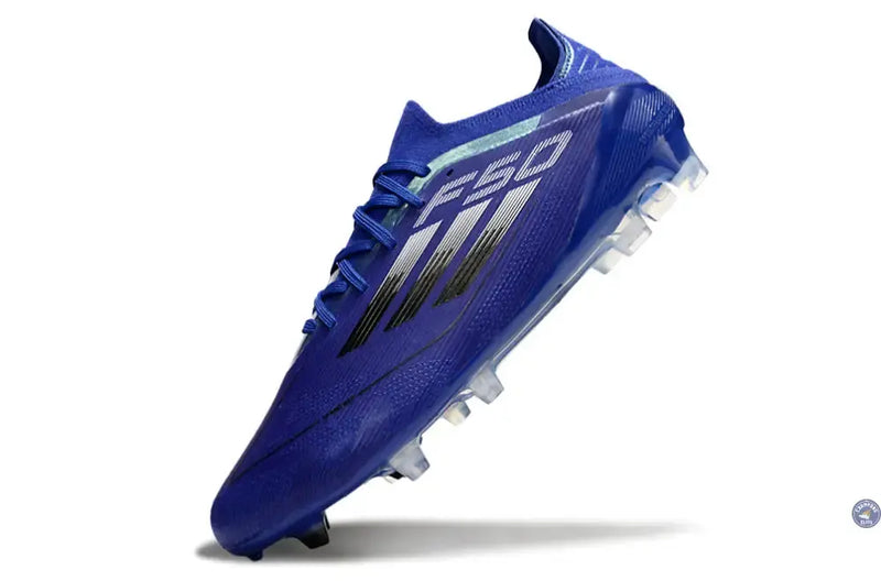 F50 Elite Lacets FG - Bleu/Noir/Argenté — visuel 4 sur 4
