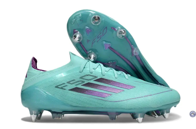 F50 Elite Lacets SG - Bleu Turquoise/Violet — visuel 1 sur 4