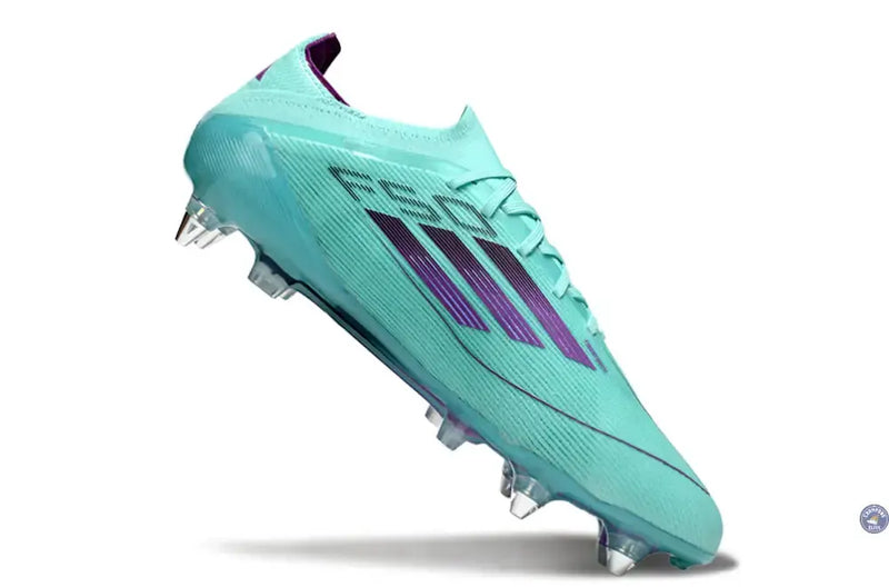 F50 Elite Lacets SG - Bleu Turquoise/Violet — visuel 3 sur 4