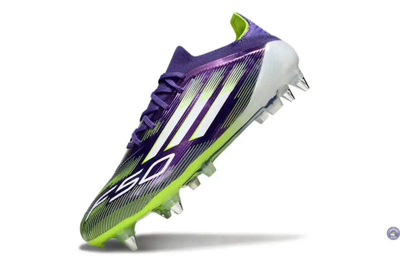 F50 Elite Lacets SG - Violet/Jaune Fluo/Blanc — visuel 4 sur 4