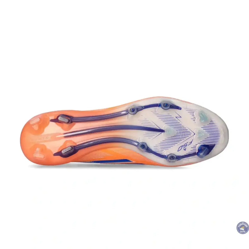 F50 Laceless Elite FG Coral Blaze - Orange/Bleu — visuel 4 sur 4