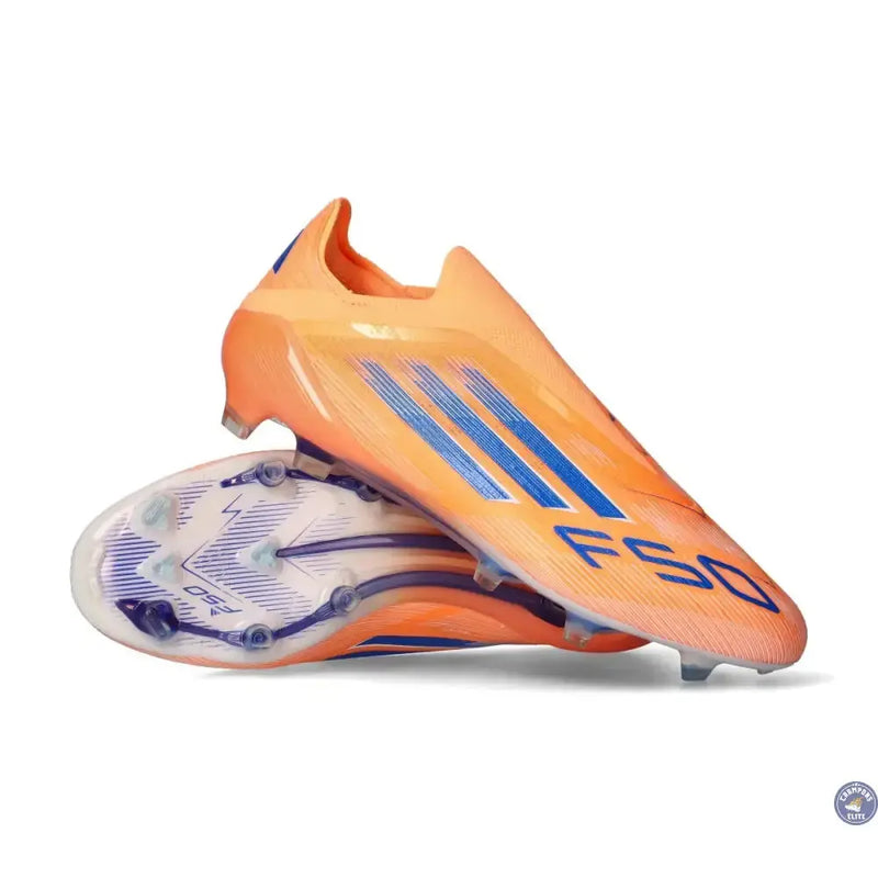 F50 Laceless Elite FG Coral Blaze - Orange/Bleu — visuel 1 sur 4