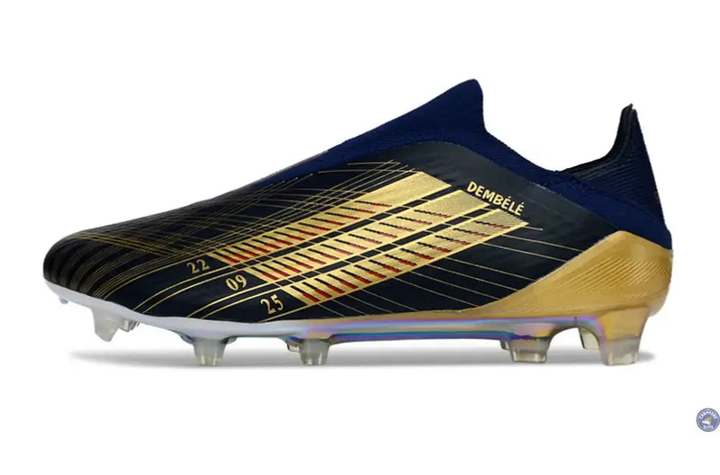 F50 Laceless FG Édition spéciale OUSMANE DEMBÉLÉ BALLON D’OR - BLEU FONCÉ/OR — visuel 4 sur 4