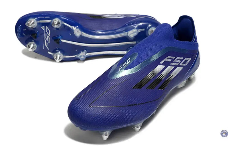 F50 Laceless SG - Bleu/Argenté/Blanc — visuel 2 sur 4