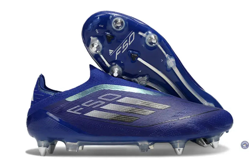F50 Laceless SG - Bleu/Argenté/Blanc — visuel 1 sur 4