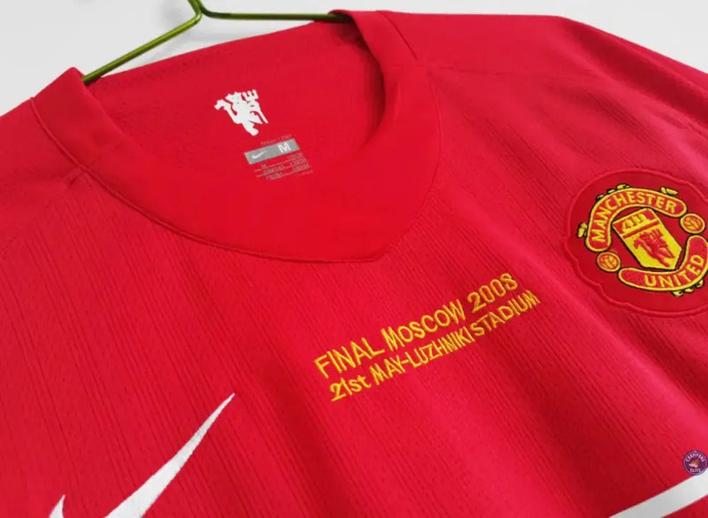 Maillot Manchester United 2007/08 Domicile à manches longues — visuel 4 sur 4