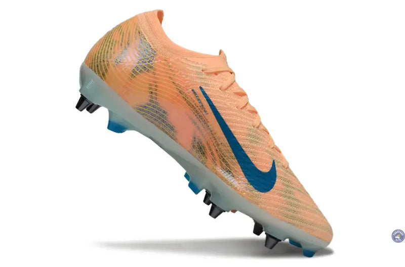 MERCURIAL VAPOR 16 ELITE SG Kylian Mbappe - Orange/Bleu turquoise SG — visuel 4 sur 4